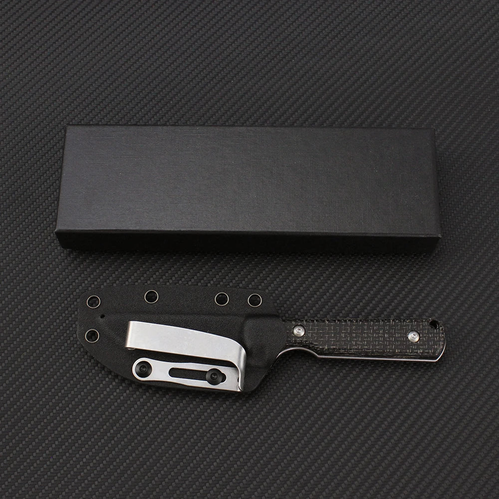 Tunafire Hunting Knives with K Sheath Case D2 Fixed Blade
