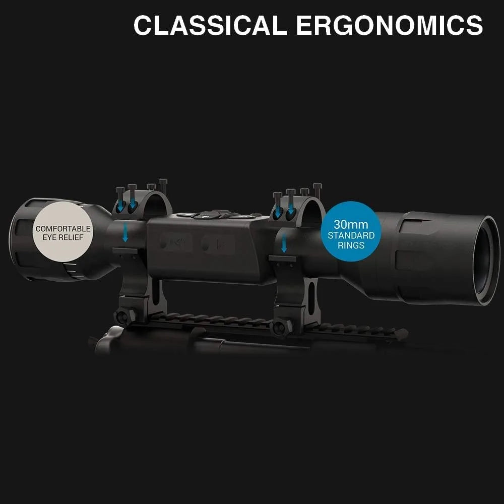Ultra Light Day/Night Hunting Scope W/QHD+Sensor , Video Record, 10hrs Battery Power