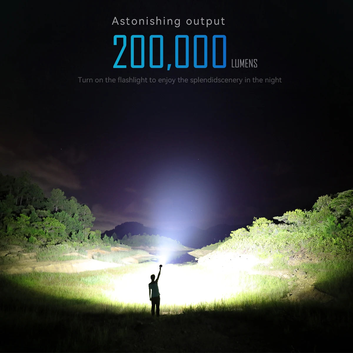 IMALENT MS32 200000 Lumen High Power Flashlight with 32 Cree XH70 II High Brightness LEDs, 100W Type-C Charging