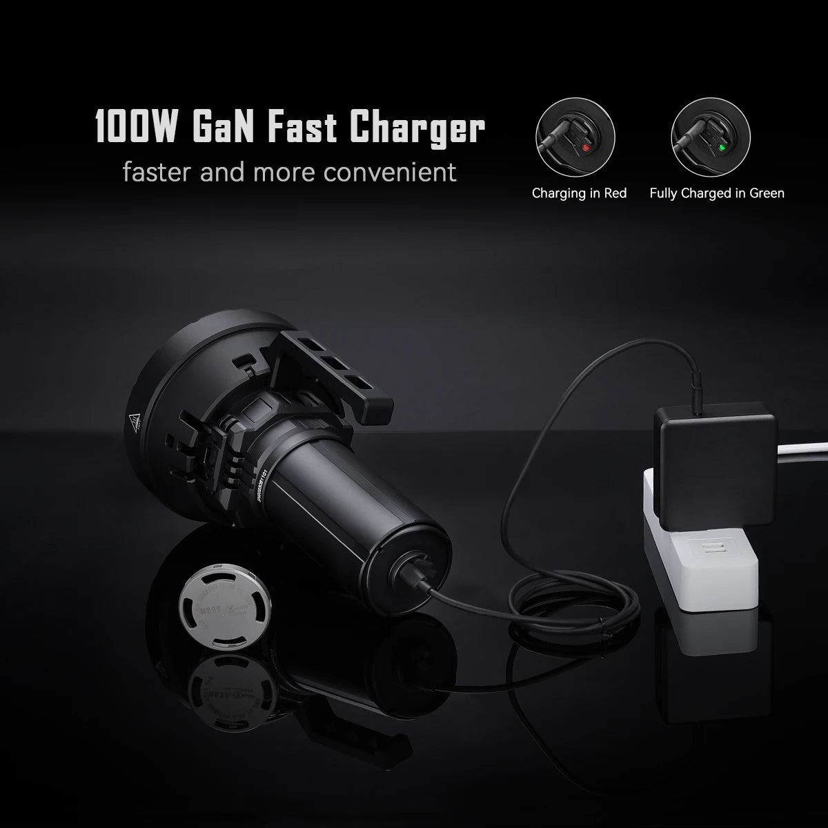 IMALENT MS32 200000 Lumen High Power Flashlight with 32 Cree XH70 II High Brightness LEDs, 100W Type-C Charging