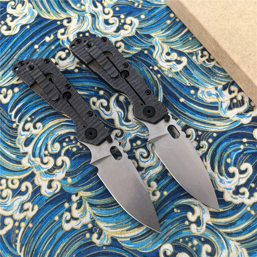 SMF Folding Knife, D2 Steel Blade, Titanium Alloy Handle