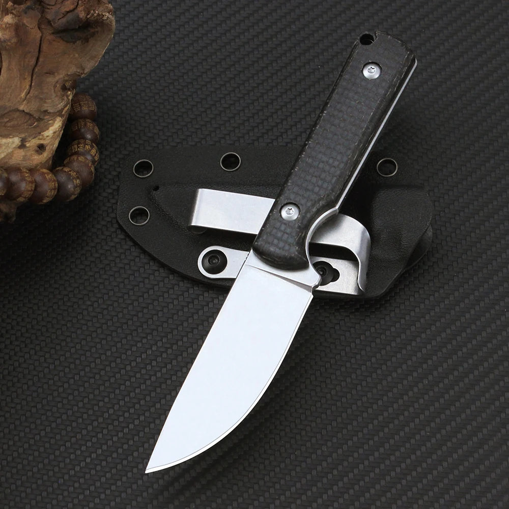 Tunafire Hunting Knives with K Sheath Case D2 Fixed Blade