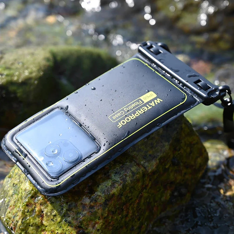 HAISSKY Sponges Float Waterproof Phone Pouch With Adjustable Lanyard