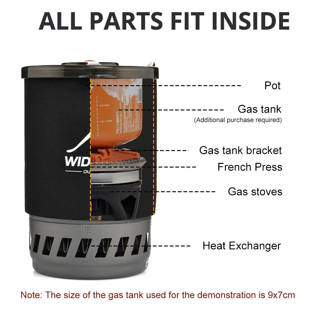 Widesea Outdoor Cooking System with Heat Exchanger Gas Stove Burner