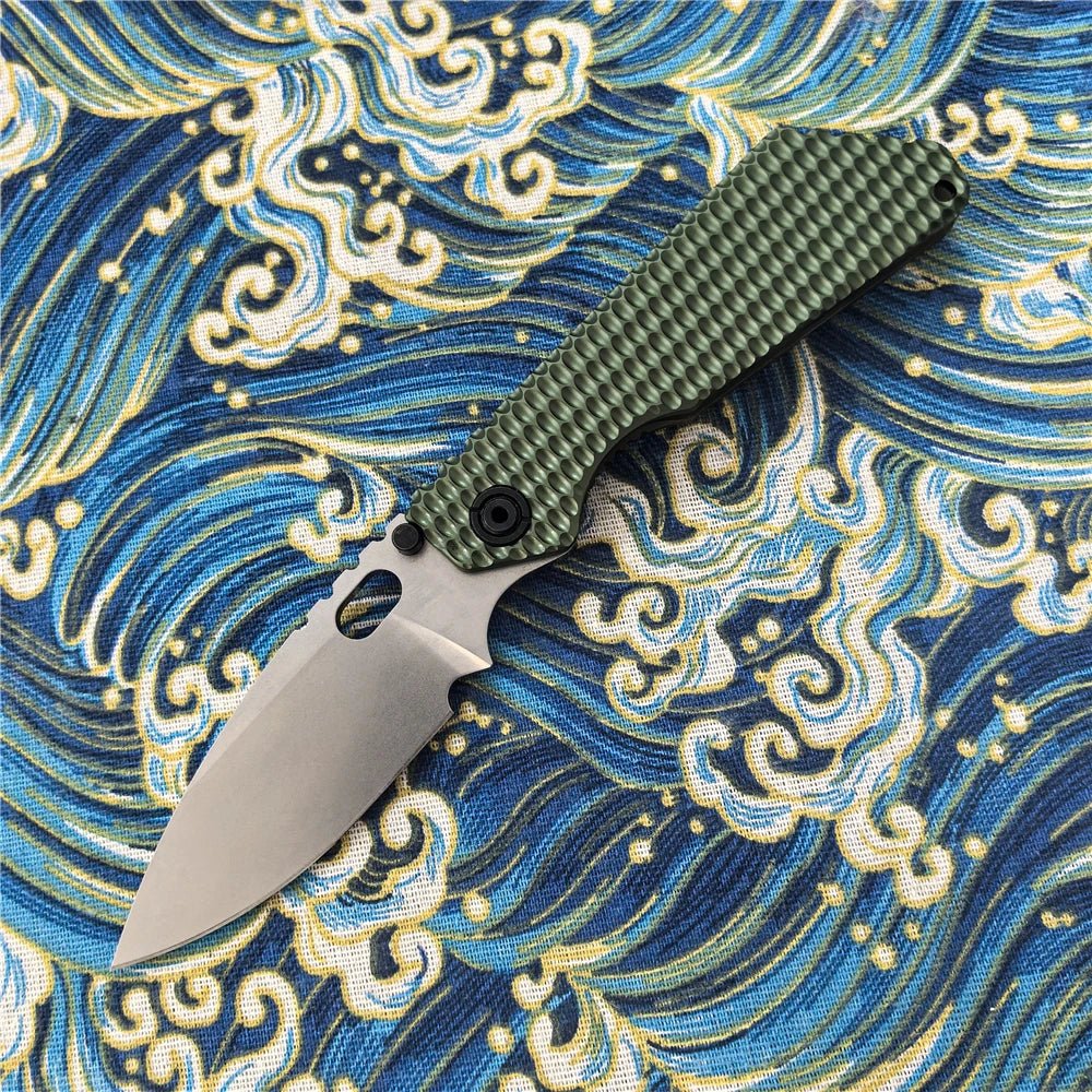 SMF Folding Knife, D2 Steel Blade, Titanium Alloy Handle