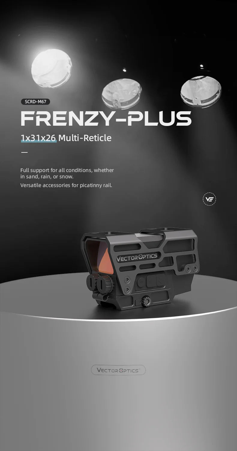 VECTOR OPTICS Frenzy Plus 1x31x26 Red Dot Sight Multi-Reticle