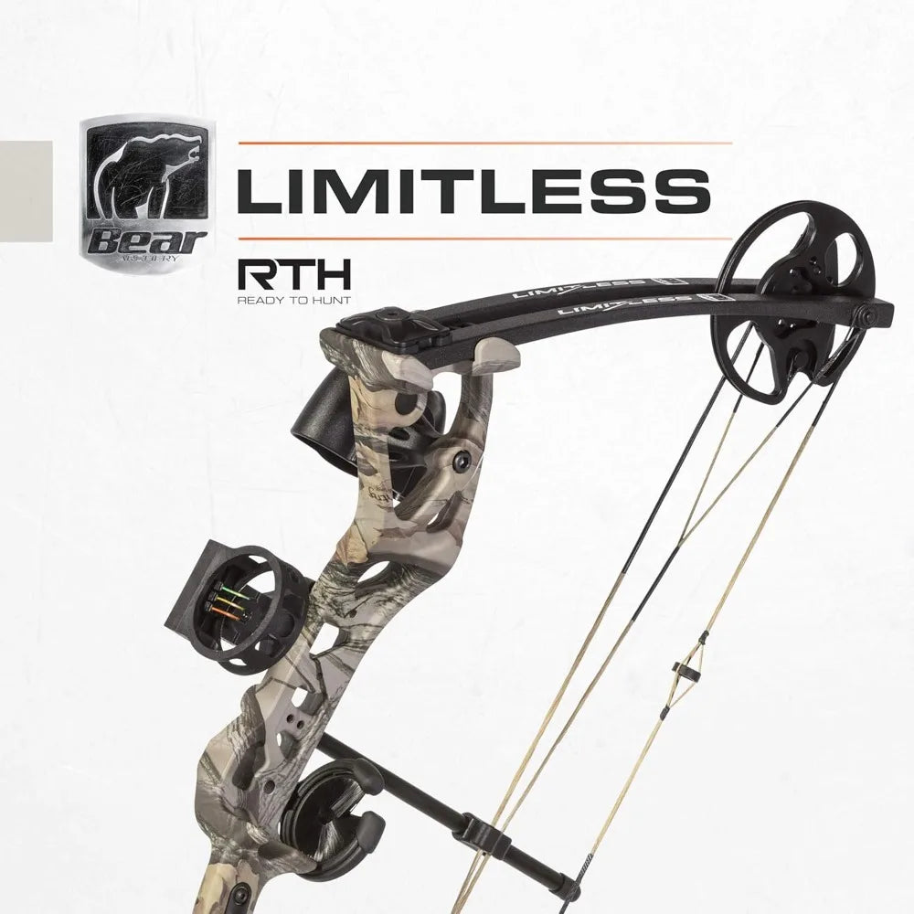 Limitless Dual Cam Compound Bow - Includes Quiver, Sight and Rest