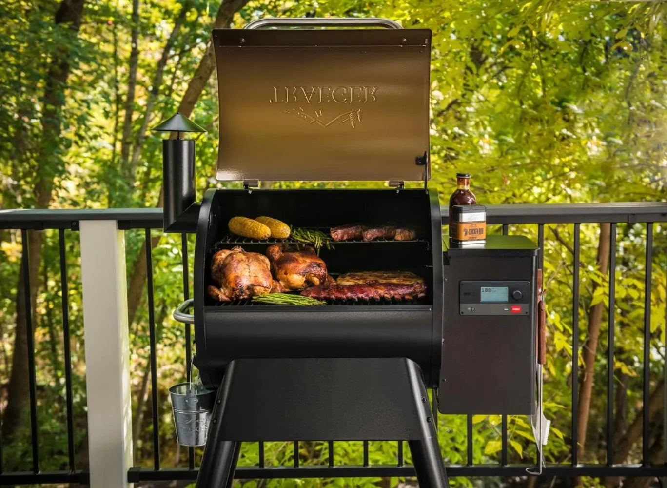 Electric Wood Pellet Grill and Smoker with WiFi and App Connectivity, Bronze