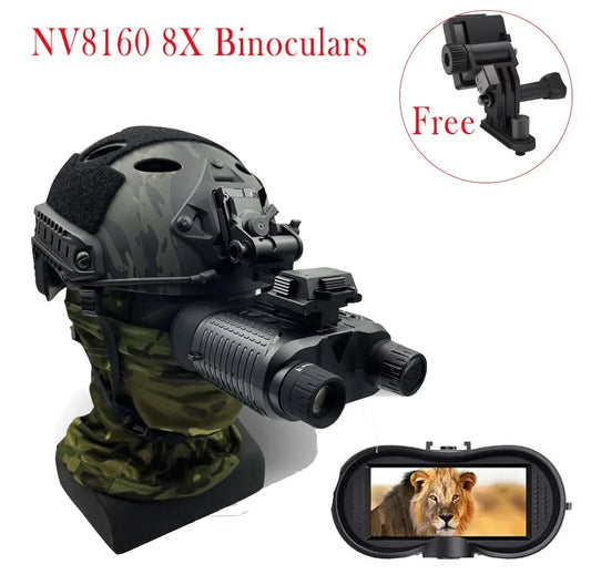 NV8160 8x Digital Night Vision Binoculars HD 1080P Infrared Head Mount Hunting Telescope 400m Surveillance Equipment