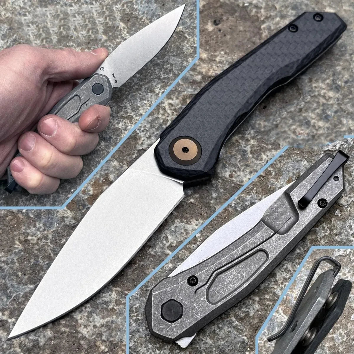 MagnaCut Flipper Blade Pocket Knife D2 Steel