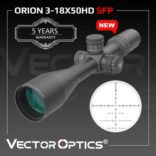 Vector Optics Orion 3-18x50 SFP Riflescope With Adjustment Range& Zero Stop Function