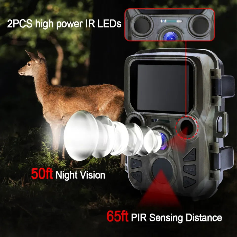 Mini301 Trail Camera Night Vision Hunting Motion 1080P 20MP IP65 Waterproof