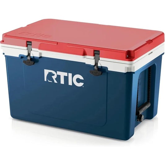 RTIC Ultra-Light 52 Quart Hard Cooler Insulated Portable Ice Chest Box for Beach, Drink, Beverage, Camping, Picnic, Fishing, Boat, Barbecue, 30% Lighter Than Rotomolded Coolers