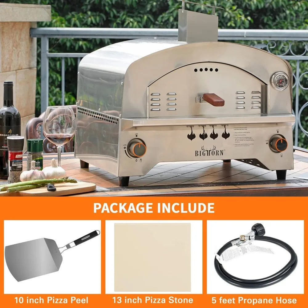 BIG HORN OUTDOORS 13 inch Gas Pizza Oven