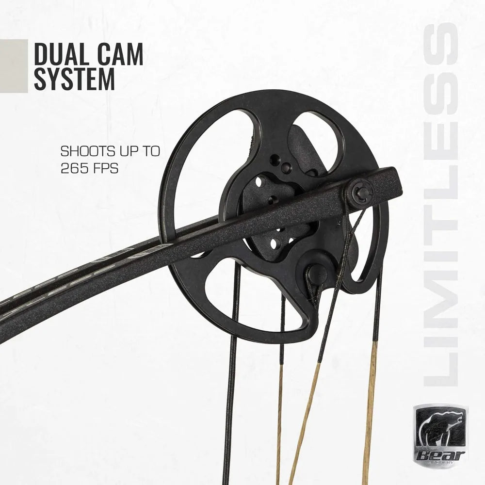 Limitless Dual Cam Compound Bow - Includes Quiver, Sight and Rest