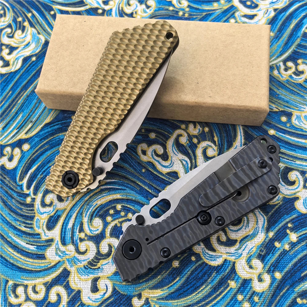 SMF Folding Knife, D2 Steel Blade, Titanium Alloy Handle