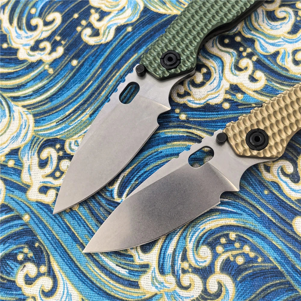 SMF Folding Knife, D2 Steel Blade, Titanium Alloy Handle