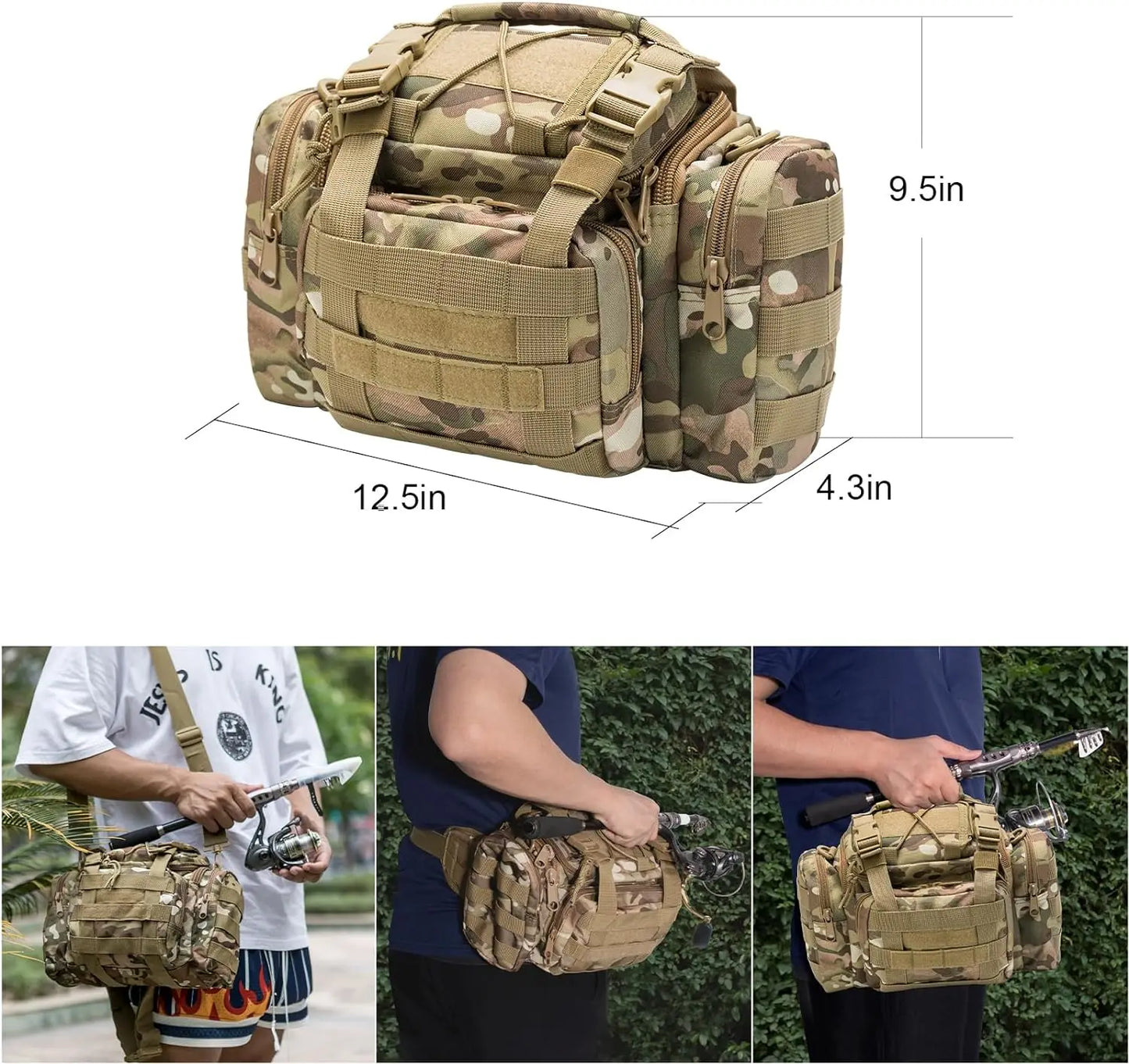 Telescopic Rod and Reel Combo With 125-Piece Fishing Gear Set