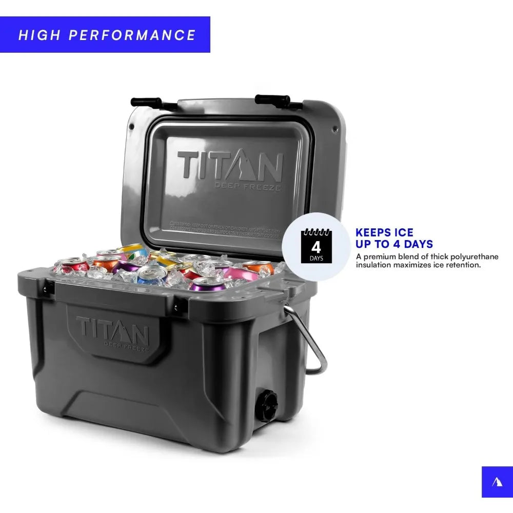 20 Quart Titan Hard Ice Chest Cooler with Microban Protection