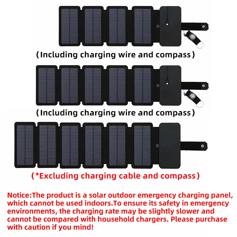 Outdoor Portable Solar Charging Panel Foldable 5V 1A USB Device High Power Output