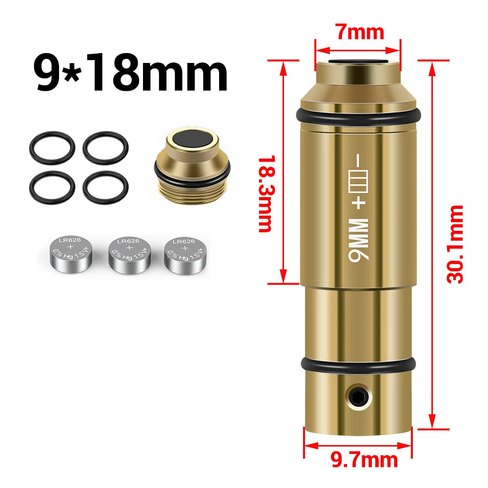 9mm/380ACP/40S&W/223Rem Dry Fire Laser Bore Sight