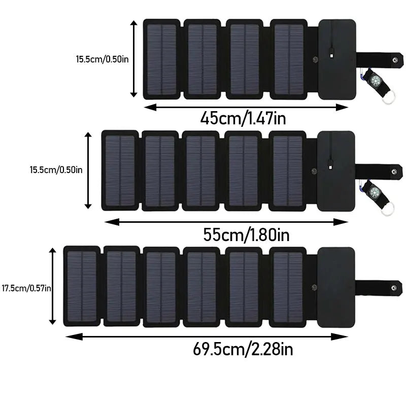 Outdoor Portable Solar Charging Panel Foldable 5V 1A USB Device High Power Output