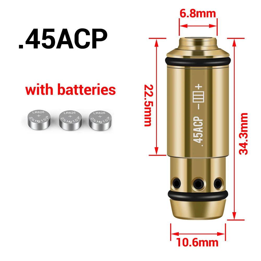 9mm/380ACP/40S&W/223Rem Dry Fire Laser Bore Sight