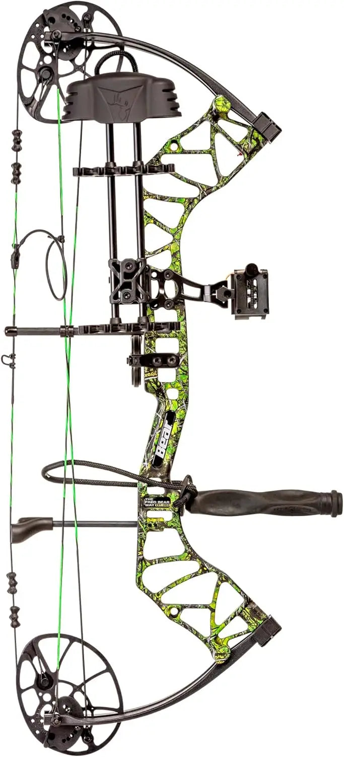 Bear Archery Legit Ready to Hunt Compound Bow Package for Adults & Youth, 14”- 30” Draw Length, 10-70 Lbs Draw Weight, Up to 315 FPS, Made in USA, Limited Life-Time Warranty