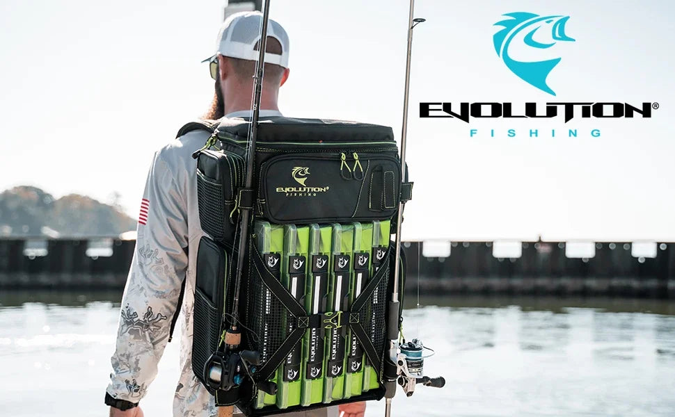 Drift Series 3700 Tackle Backpack with Rod Holders & QuikLatch Trays