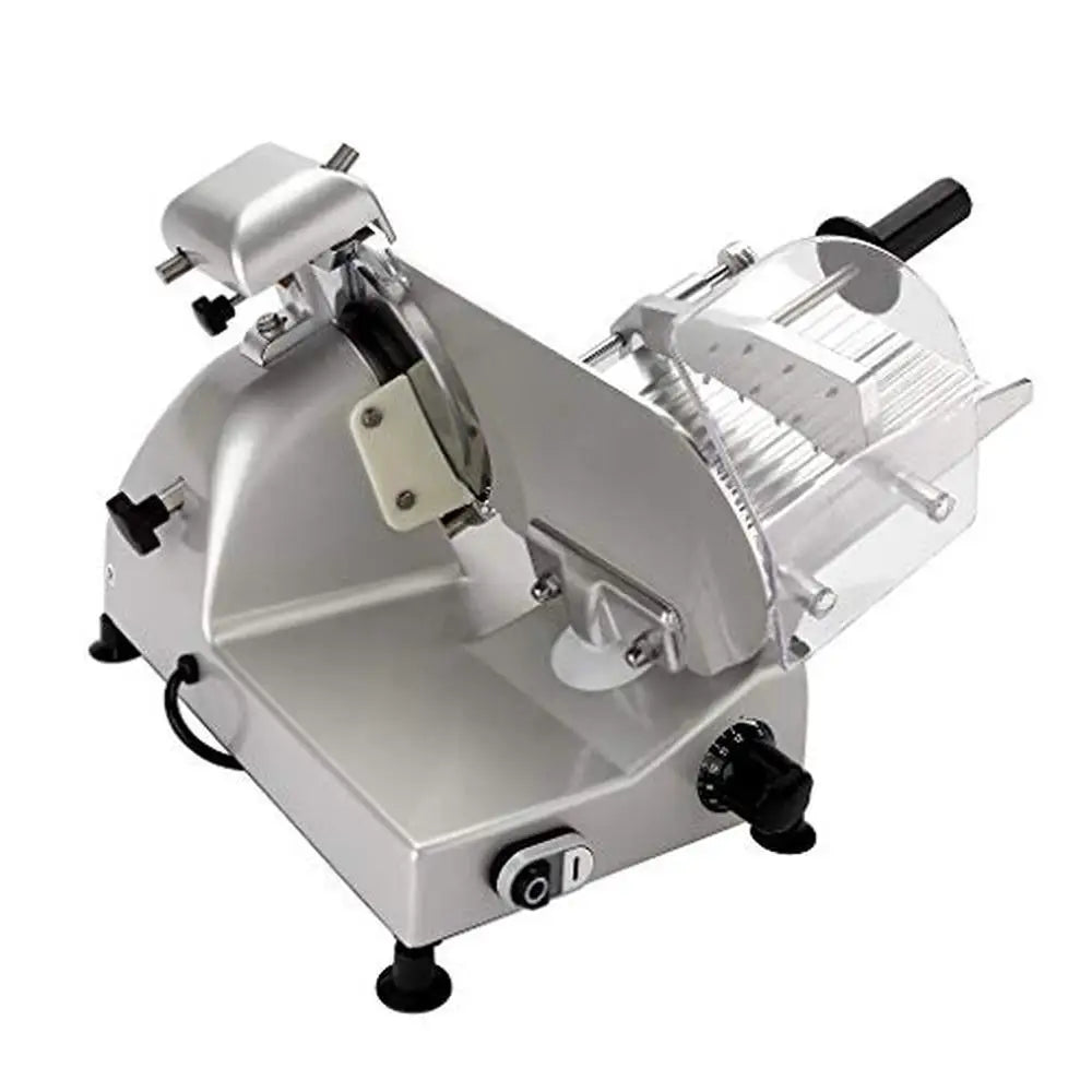 BESWOOD 10" Premium Chromium-plated Steel Blade Electric Deli Meat Cheese Food Slicer Commercial and for Home use 240W