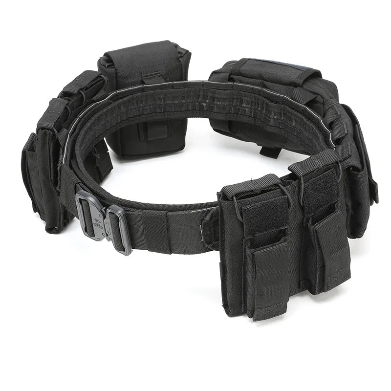 6 in 1 Tactical Belt with Pouches Waterproof