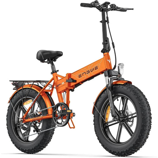 ENGWE EP-2 PRO 1000W Folding Electric Bicycle for Adults, 20" 4.0 Fat Tire Dirt Bike with 48V 13AH Battery Up to 28MPH 75Miles, 7-Speed All Terrain Ebike for Mountain Beach Snow