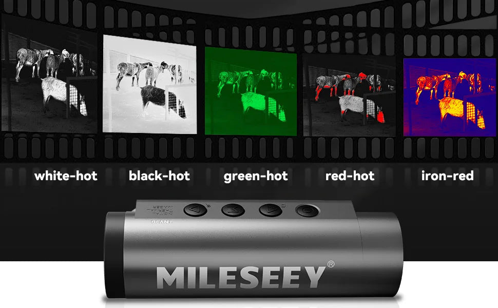 MiLESEEY Thermal Monocular T-Recon Hunter, 256x192 (25 Hz) TNV10 Aircraft Mg-Al Alloy Thermal Monocular for Hunting Handheld Thermal Imaging, Thermal Monocular Night Vision