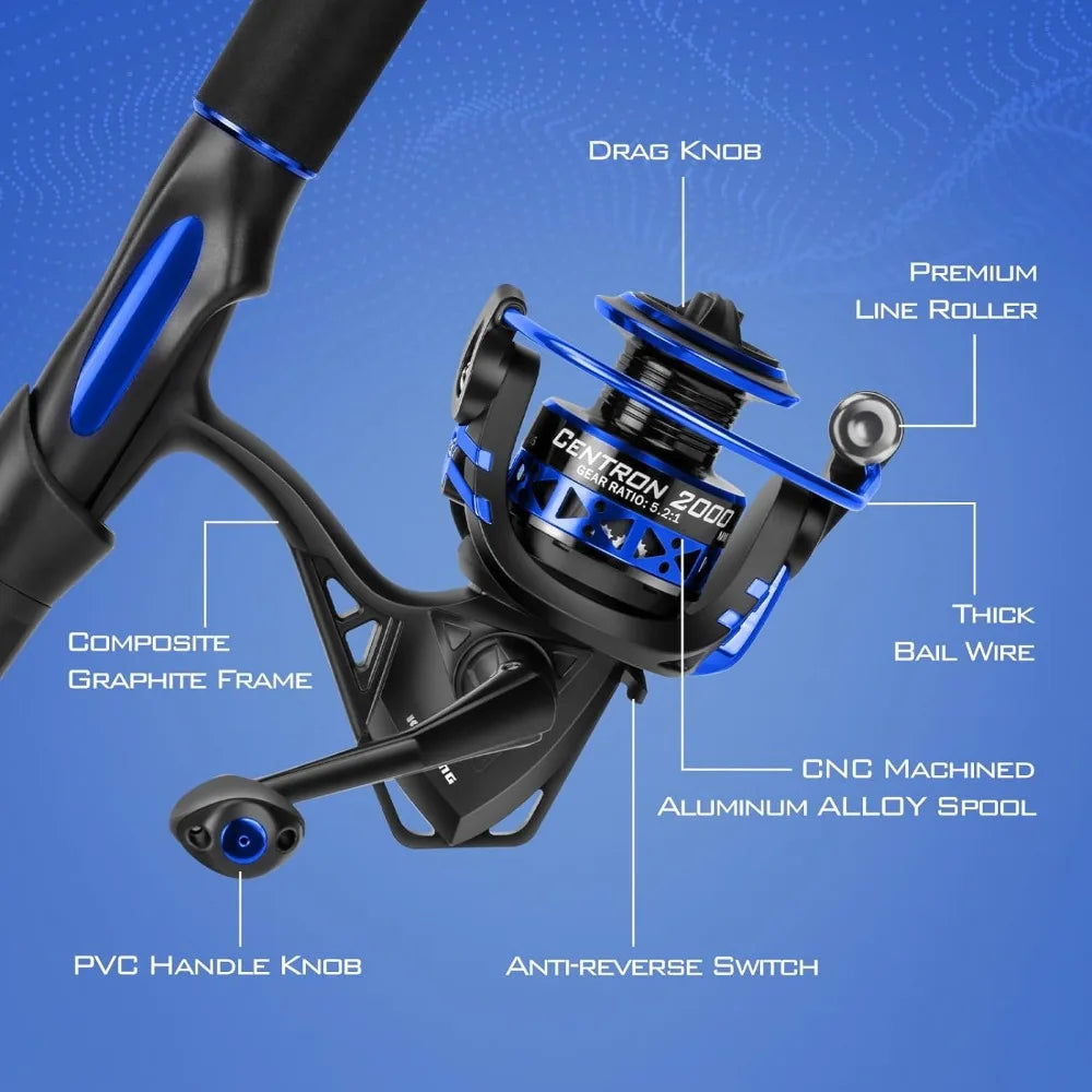 Centron Fishing Rod and Reel Combo, IM6 Graphite