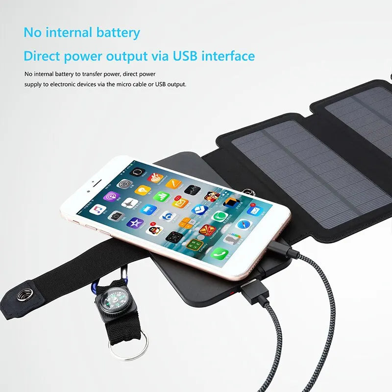 Outdoor Portable Solar Charging Panel Foldable 5V 1A USB Device High Power Output