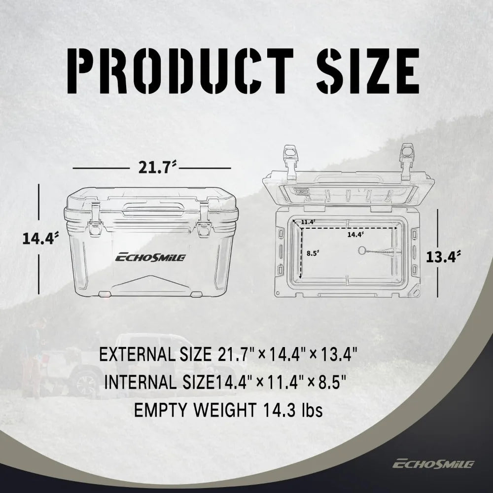 75 Quart EchoSmile Rotomolded Portable Cooler