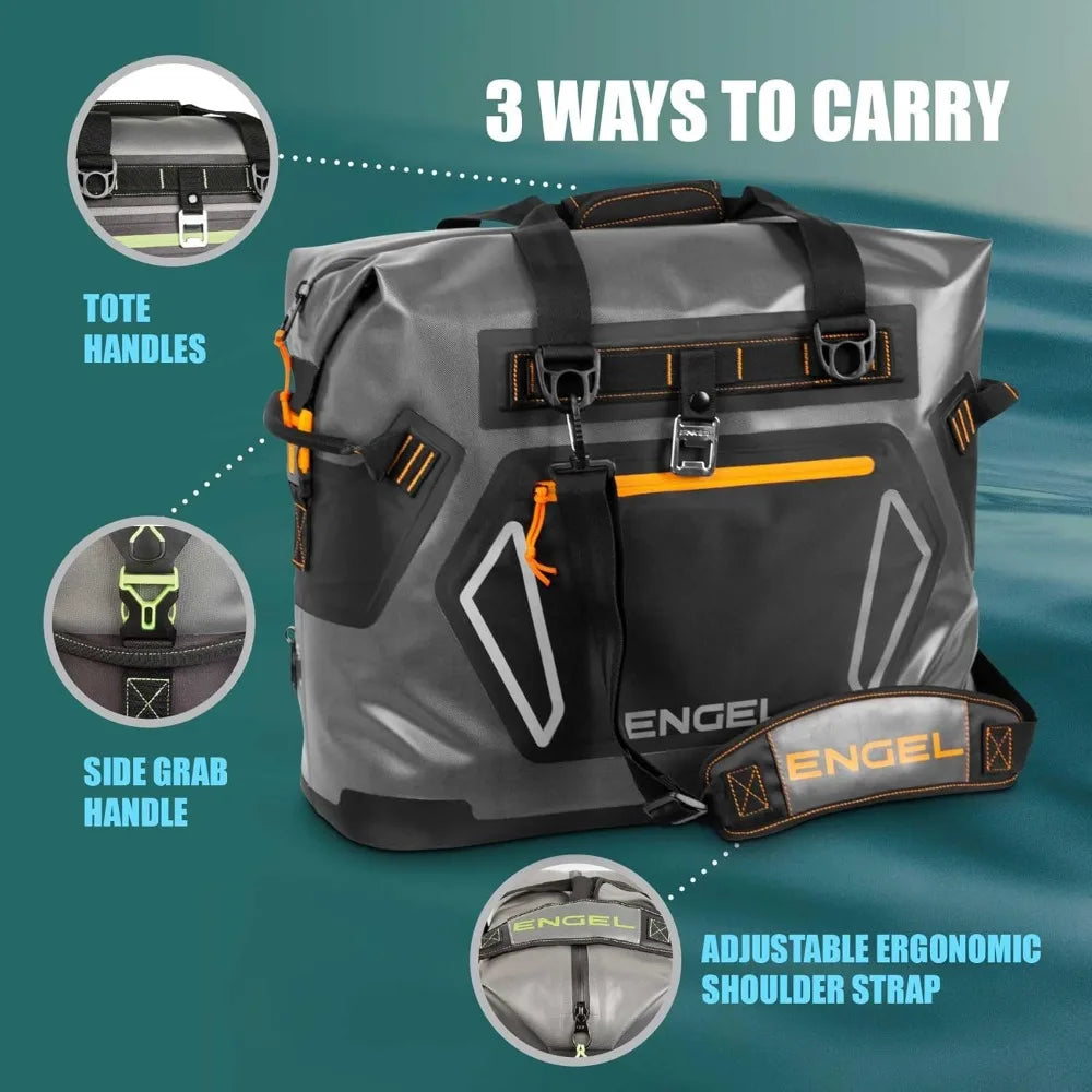 Engel HD30 High-Performance Soft Sided Tote Cooler - Durable, Leak-Proof, Portable Ice Chest for Camping, Fishing, Tailgating & Outdoor Activities - Long-Lasting Cold Retention