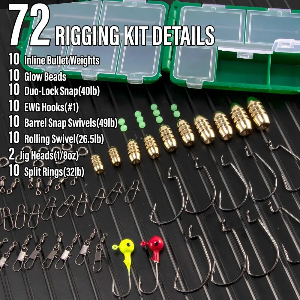 Telescopic Rod and Reel Combo With 125-Piece Fishing Gear Set