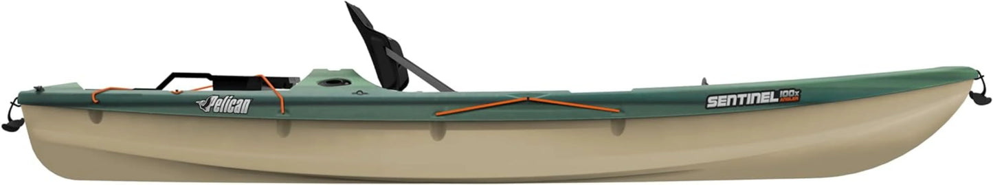 Sentinel 100X Angler Fishing Kayak - Sit-on-Top Kayak - Lightweight - 9.6 ft