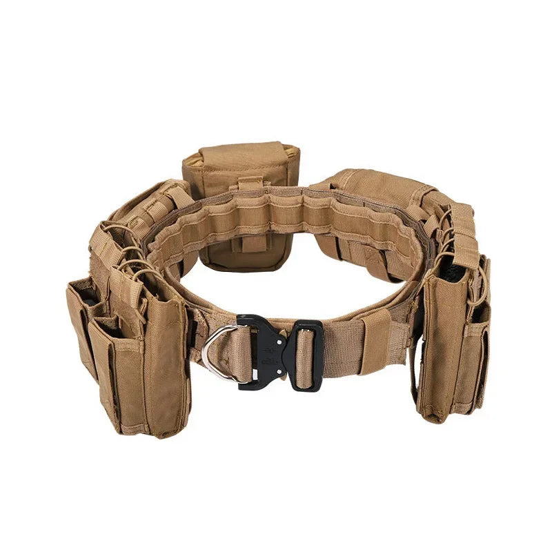 6 in 1 Tactical Belt with Pouches Waterproof