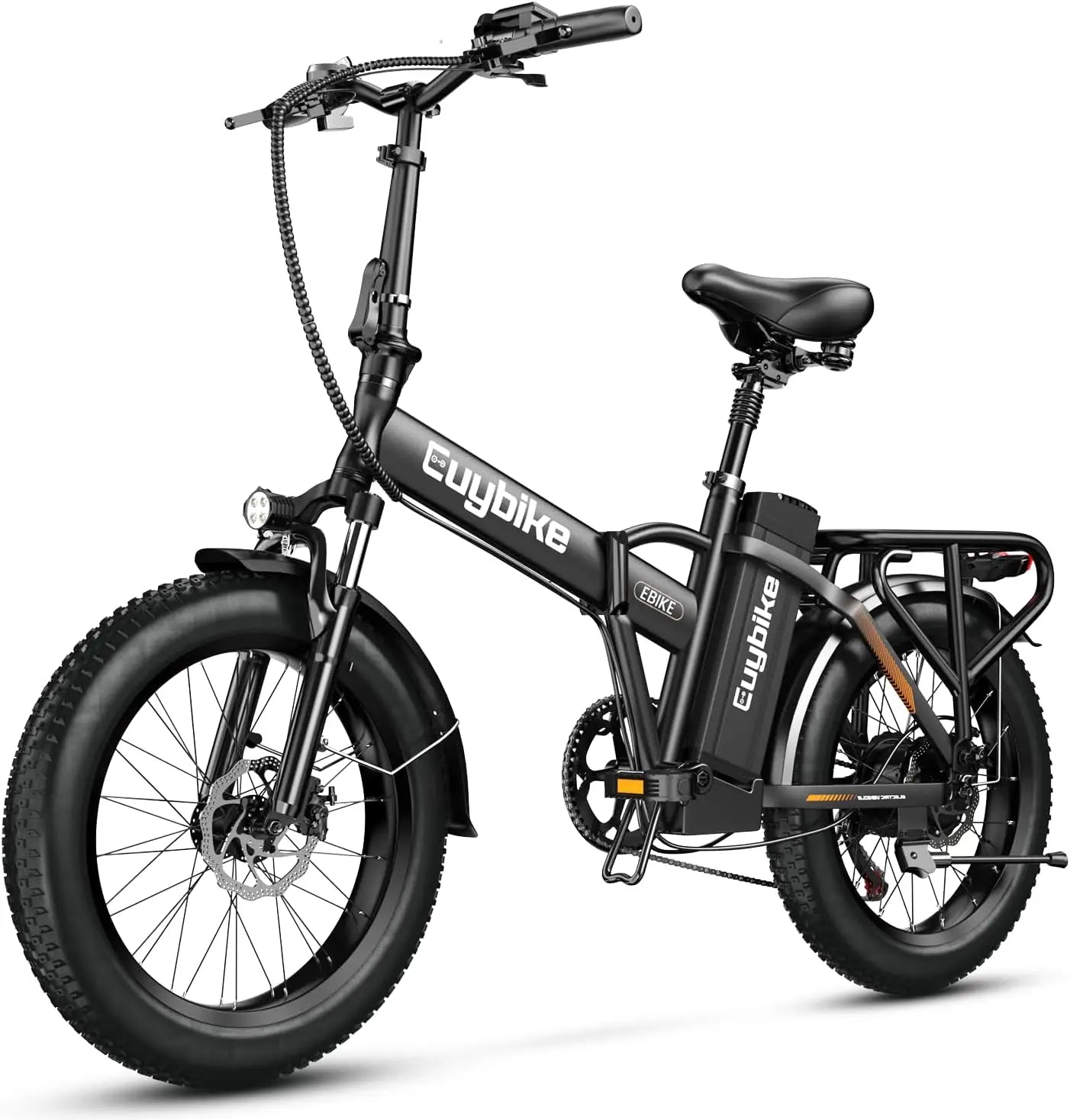 1000W Folding Electric Bike, 48V 20AH Large Removable Battery E Bike, 30+MPH, 80 Miles Max Range, 20" Fat Tire Electric Bike for Adults, Adult Electric Bicycles for Commute Beach Snow