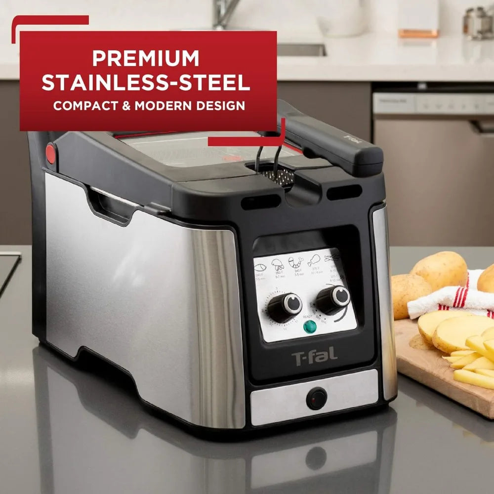 Electrics Stainless Steel Deep Fryer with Basket 3.5 Liter