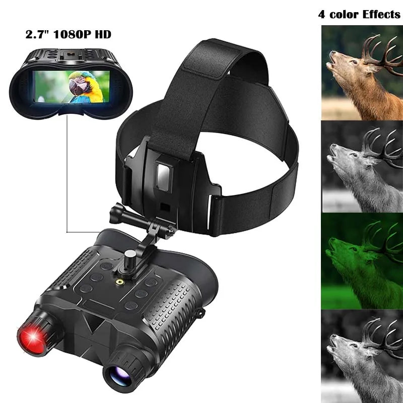 NV8160 8x Digital Night Vision Binoculars HD 1080P Infrared Head Mount Hunting Telescope 400m Surveillance Equipment