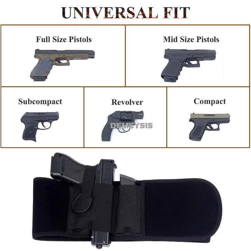 Right Hand Concealed Tactical Belly Holster