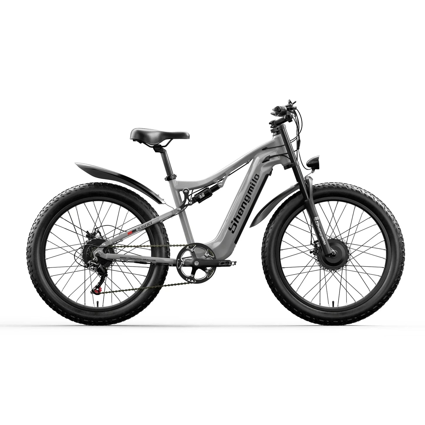 Shengmilo-S600 26” Electric Bike for Adults, 2000W Dual Motors Ebike, 31MPH, 48V 17.5AH Samsung Battery, E-Mountain Bicycle, Full Suspension Double Shoulder Fork & DNM Rear Shock, LCD Color Display