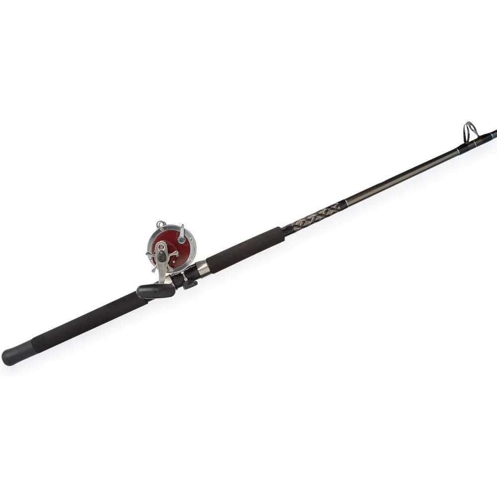 Penn Special Senator Fishing Rod and Reel Combo, 6.5 Feet, Black/Smoke/Red