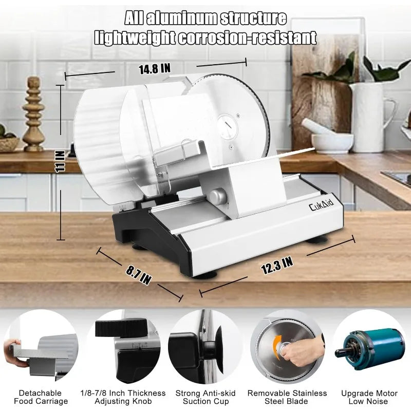 Electric Meat Slicer Machine for Home Use, 200W