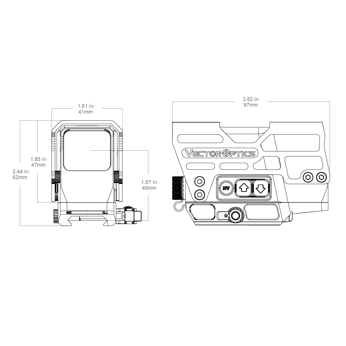 VECTOR OPTICS Frenzy Plus 1x31x26 Red Dot Sight Multi-Reticle