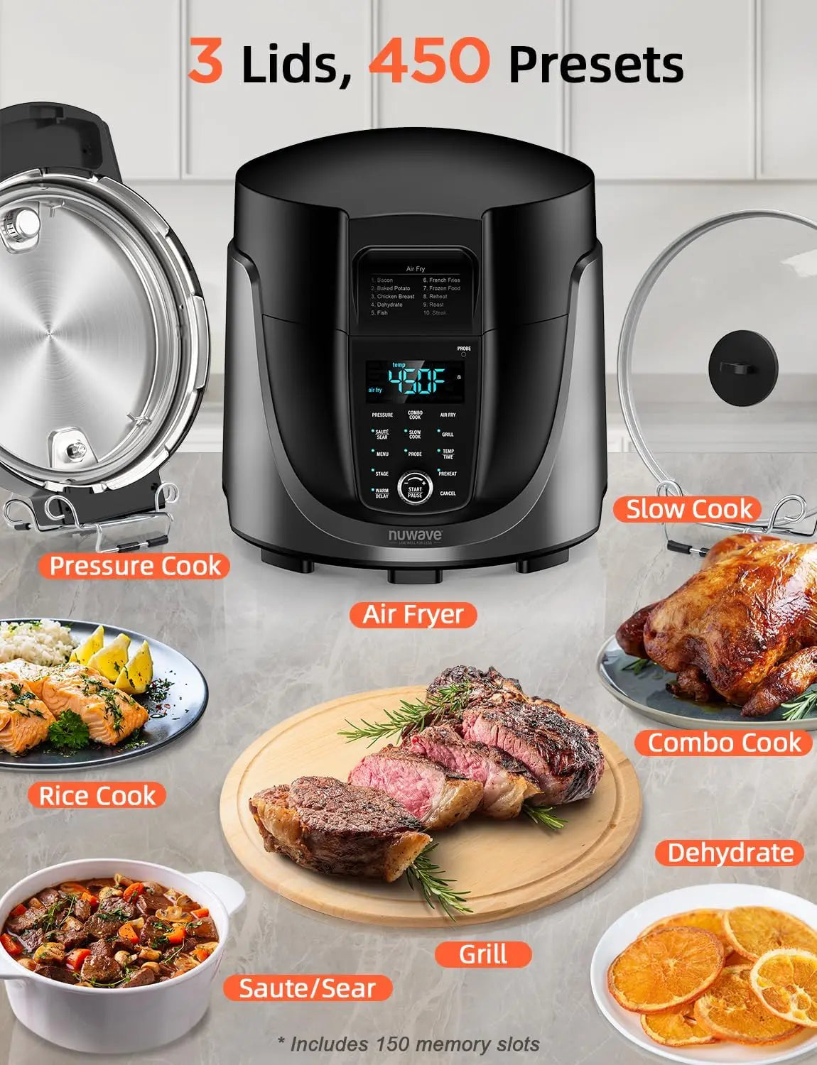 Nuwave Pressure Cooker & Air Fryer Combo 6qt