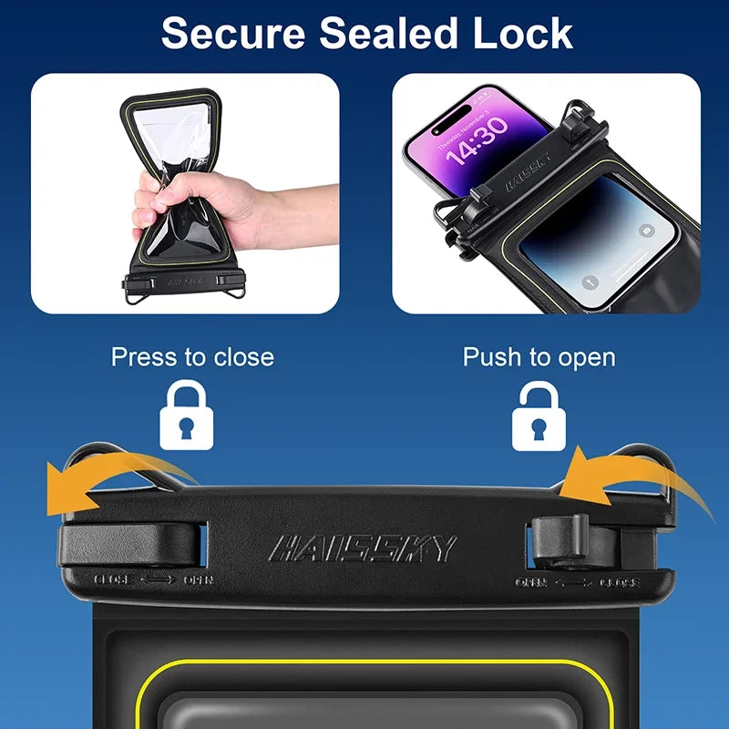 HAISSKY Sponges Float Waterproof Phone Pouch With Adjustable Lanyard